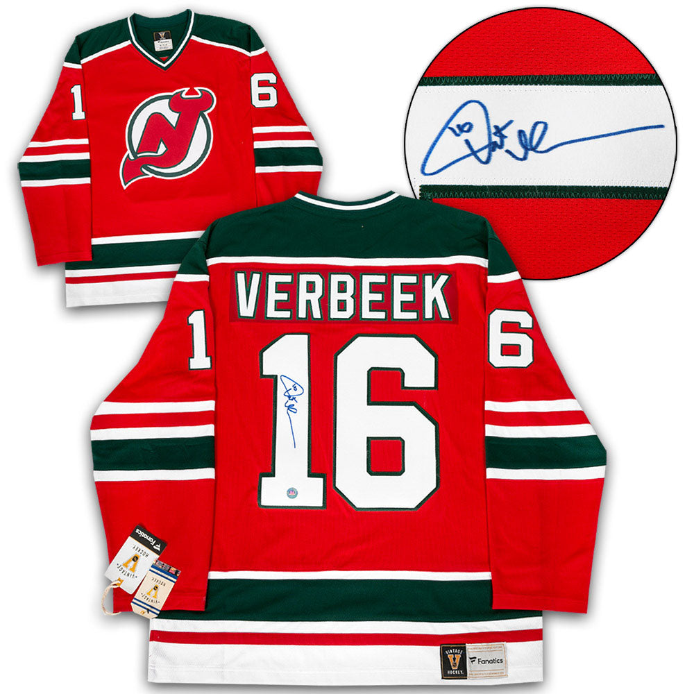Pat Verbeek New Jersey Devils Signed Retro Fanatics Jersey | AJ Sports.