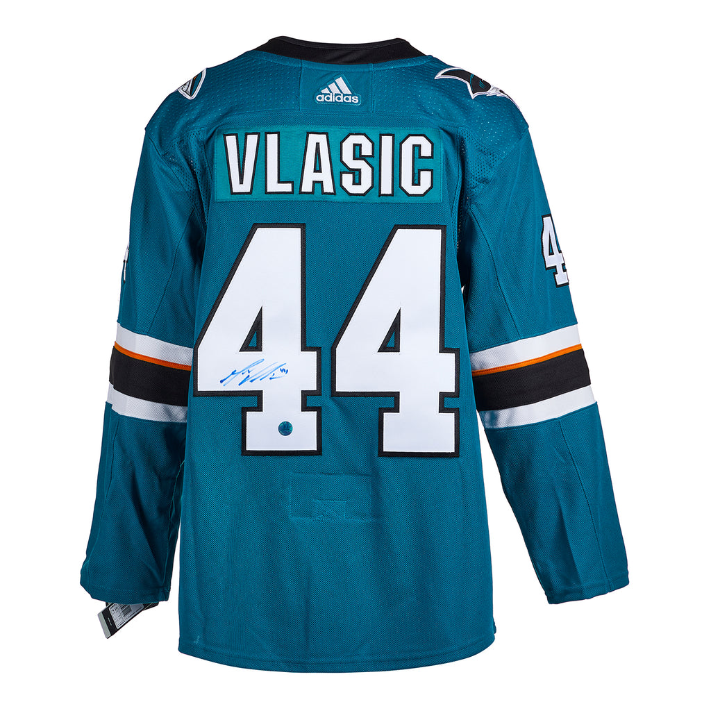 Marc-Edouard Vlasic San Jose Sharks Autographed Adidas Jersey | AJ Sports.