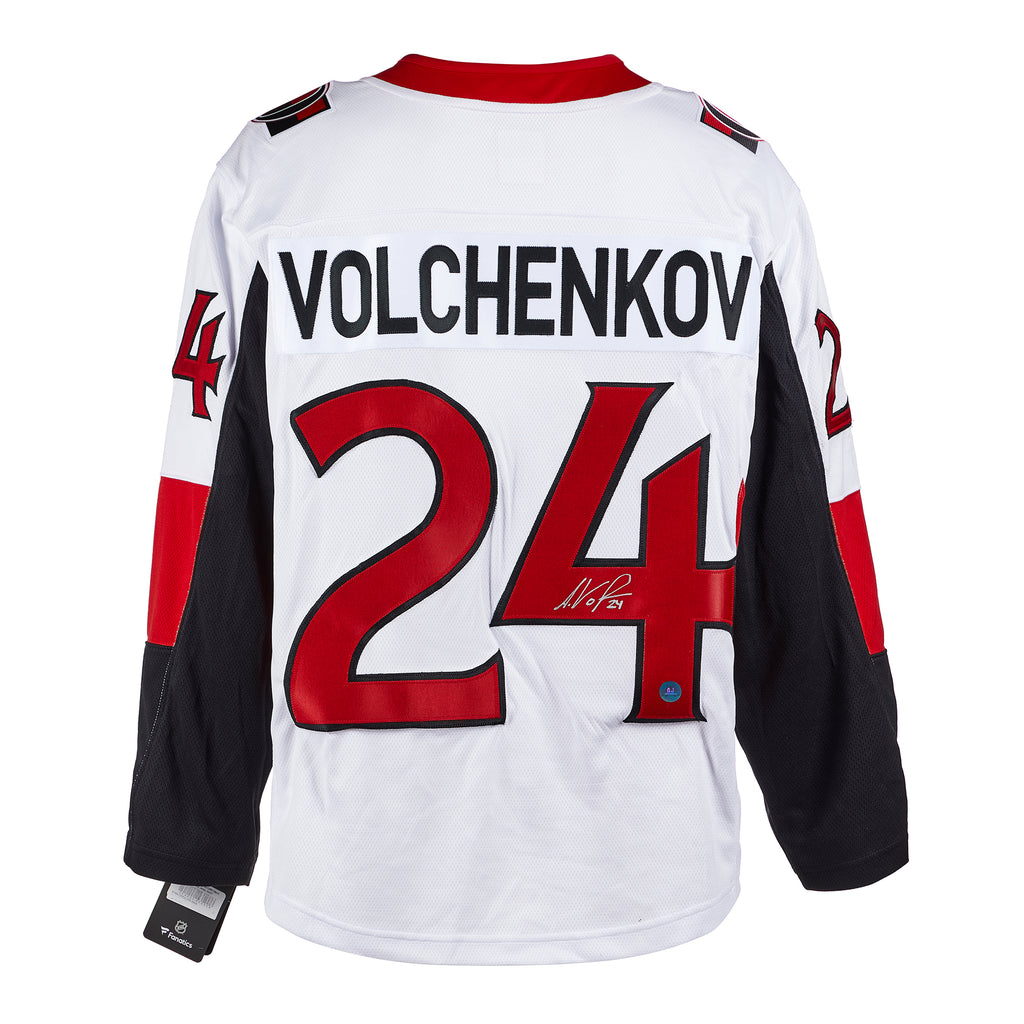 Anton Volchenkov Ottawa Senators Signed White Fanatics Jersey | AJ Sports.