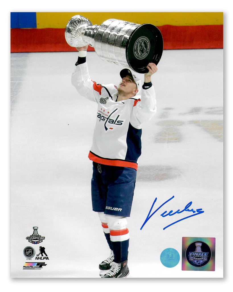 Jakub Vrana Washington Capitals Autographed 2018 Stanley Cup 8x10 Photo | AJ Sports.
