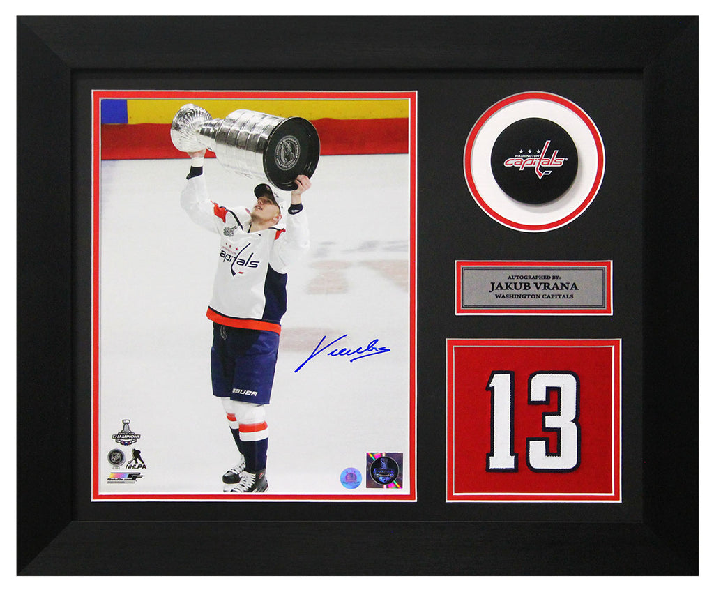 Jakub Vrana Washington Capitals Signed Stanley Cup 20x24 Number Frame | AJ Sports.
