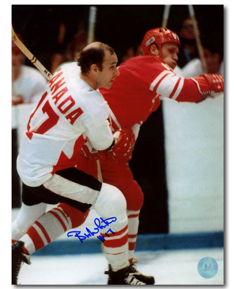 Bill White Team Canada Autographed 1972 Summit Series Hockey 8x10 Photo | AJ Sports.