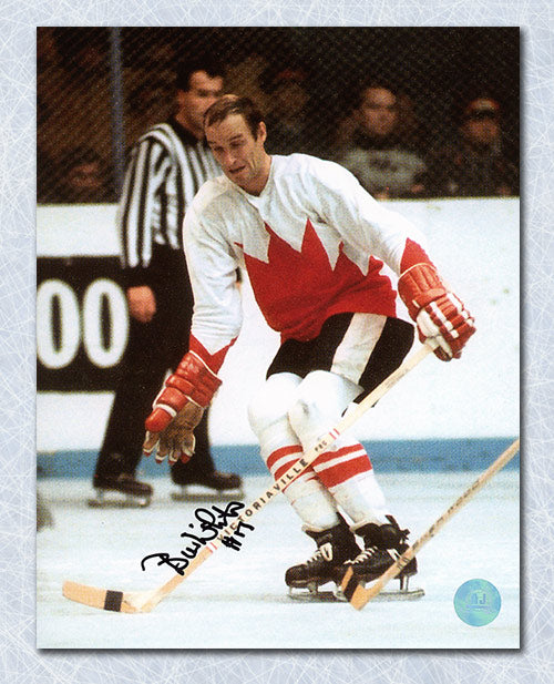 Bill White Team Canada Autographed 1972 Summit Series Action 8x10 Photo | AJ Sports.