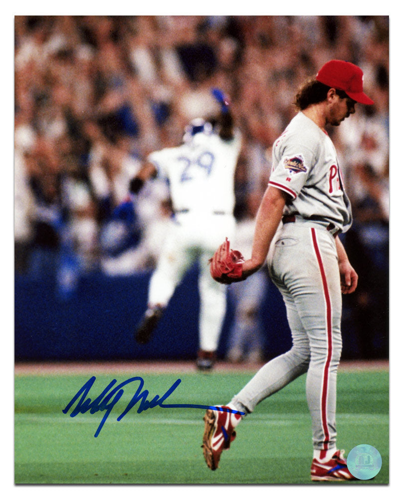 Mitch Williams Philadelphia Phillies Signed 1993 WS Walk Off Home Run 8x10 Photo | AJ Sports.
