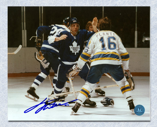 Tiger Williams Toronto Maple Leafs Autographed Enforcer Fight 8x10 Photo | AJ Sports.
