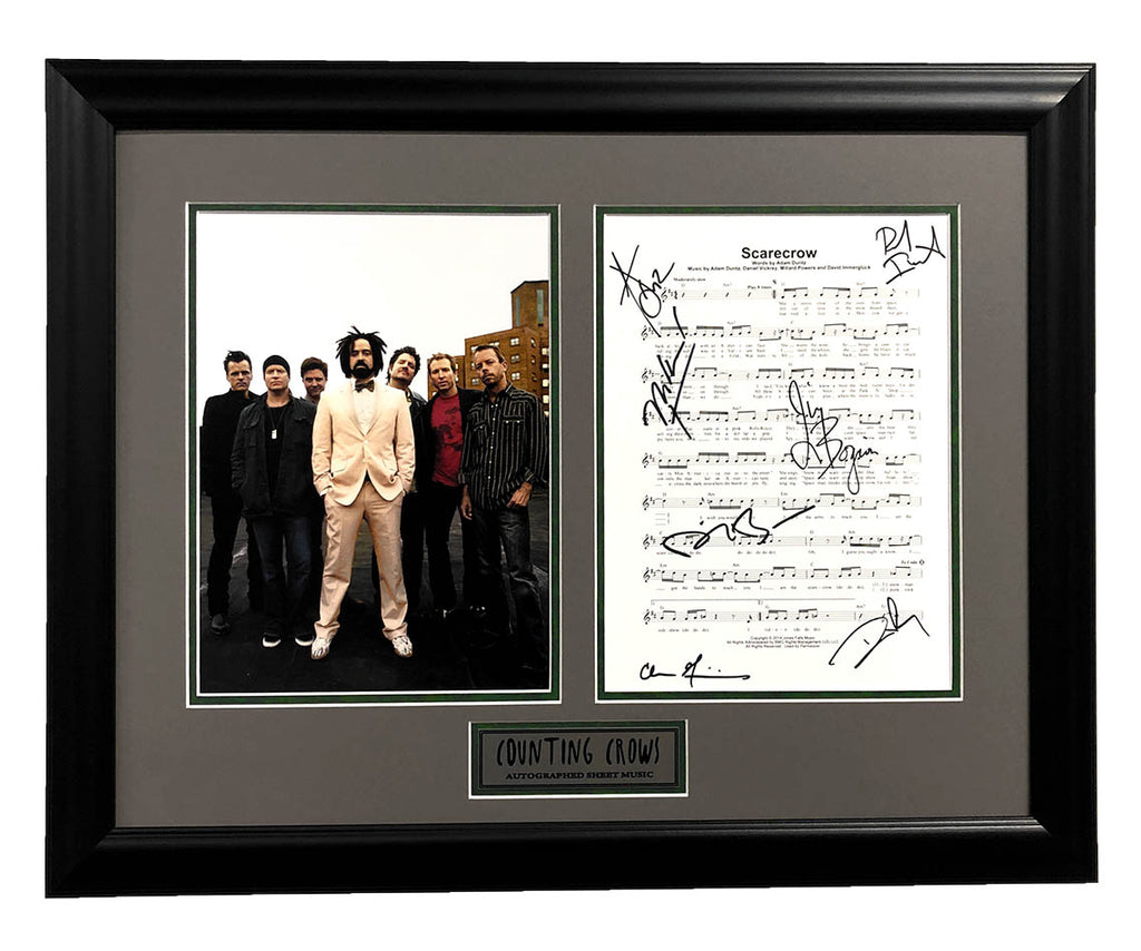 Counting Crows Band Signed Replica Sheet Music 26x20 Frame | AJ Sports.