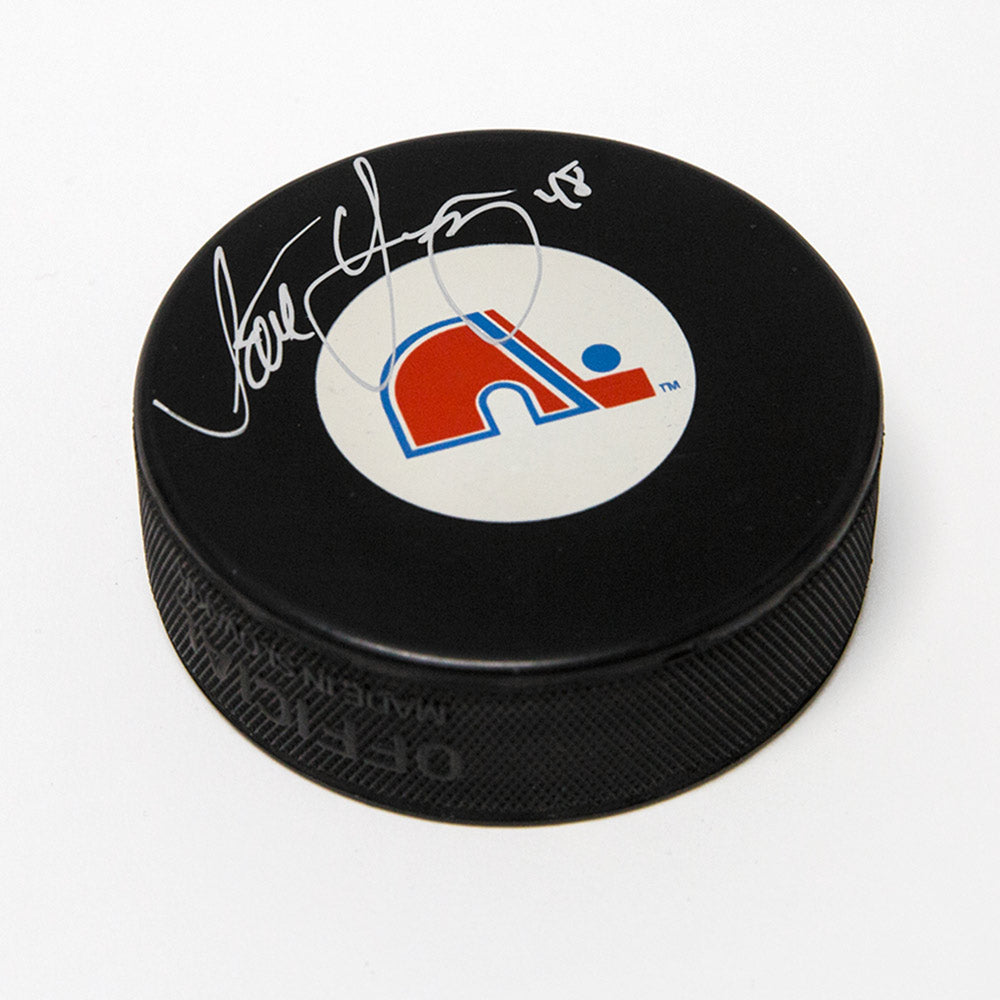 Scott Young Quebec Nordiques Autographed Hockey Puck | AJ Sports.