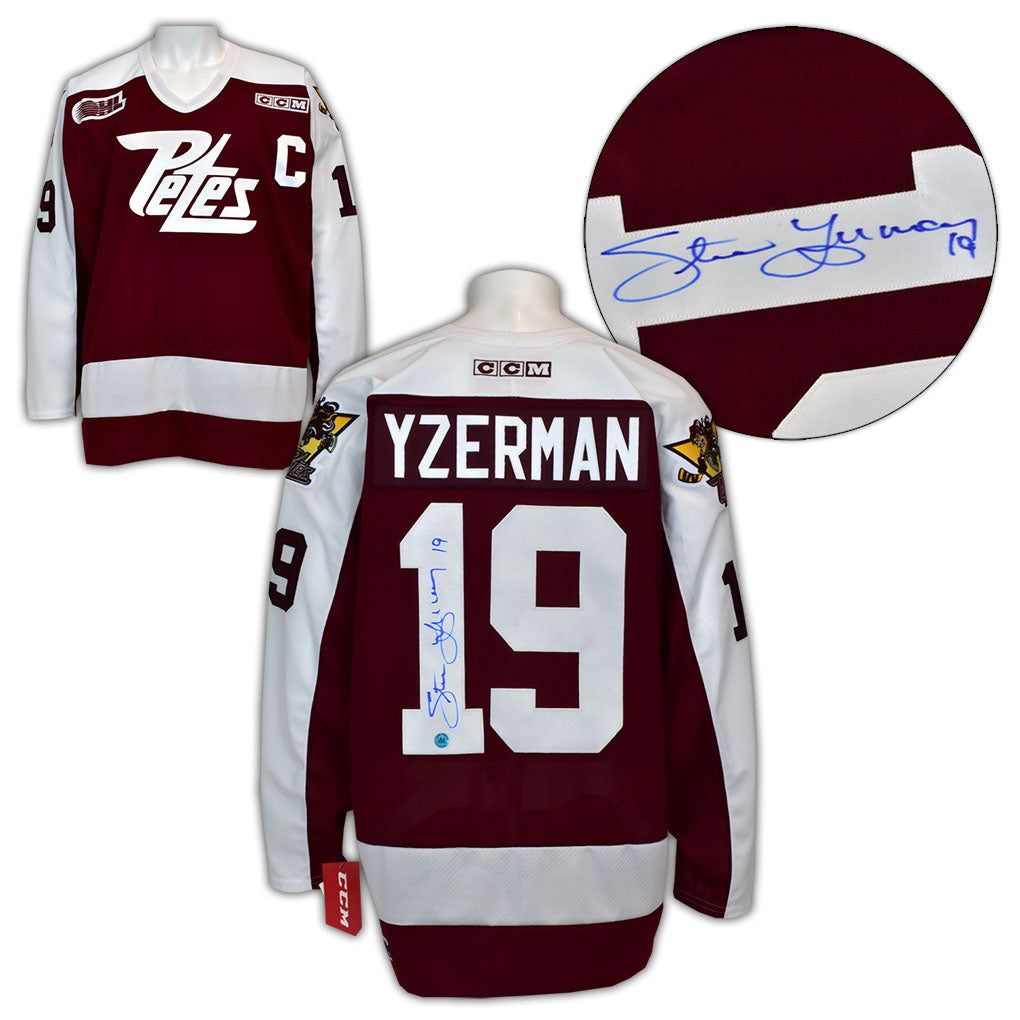 Steve Yzerman Detroit Red Wings Signed Autographed White Custom