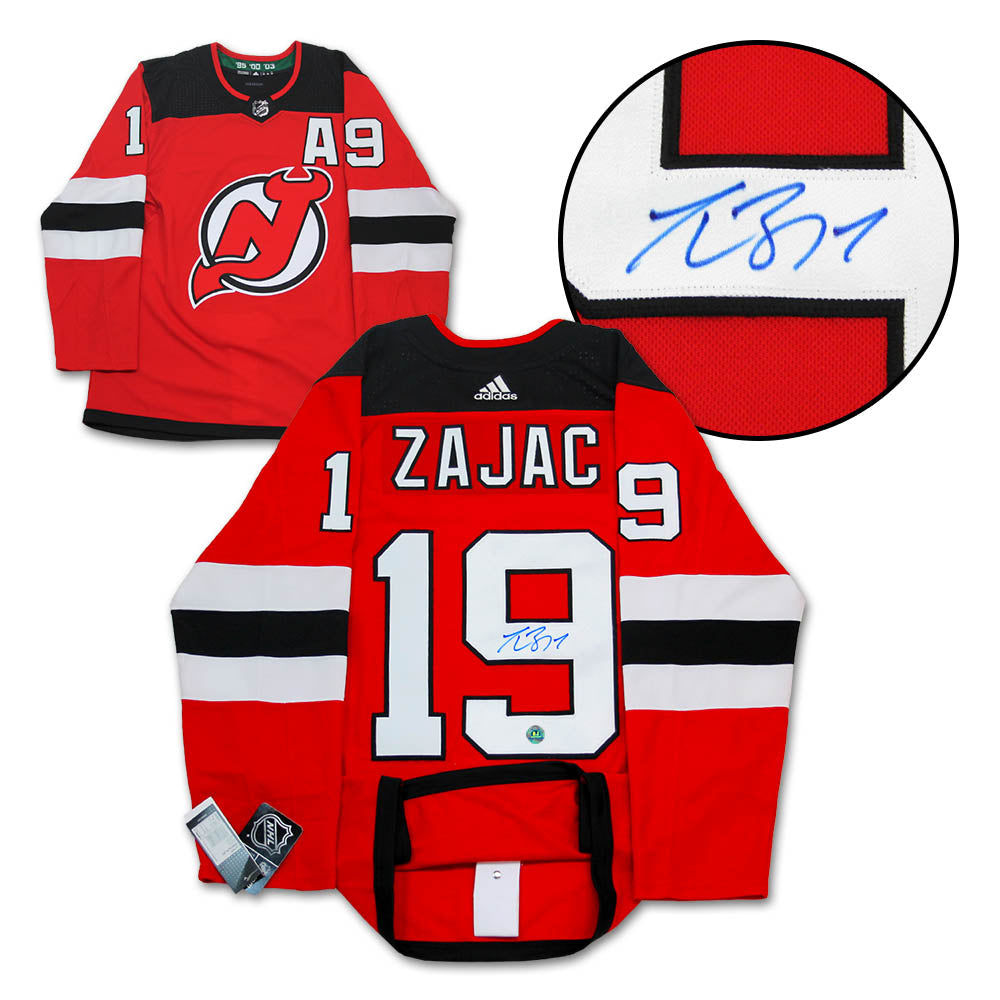 Travis Zajac New Jersey Devils Autographed Adidas Jersey | AJ Sports.