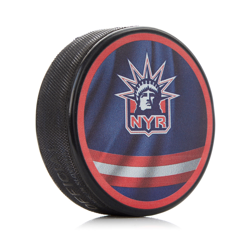 New York Rangers Reverse Retro Hockey Puck | AJ Sports.