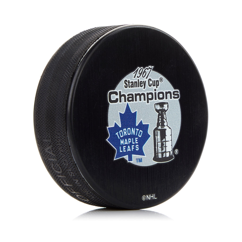 1967 Toronto Maple Leafs Stanley Cup Champions Souvenir Hockey Puck | AJ Sports.