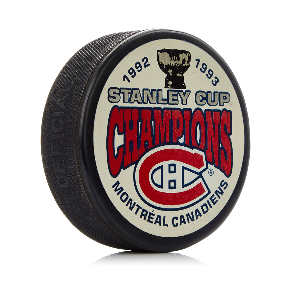 1993 Montreal Canadiens Stanley Cup Champions Souvenir Hockey Puck | AJ Sports.