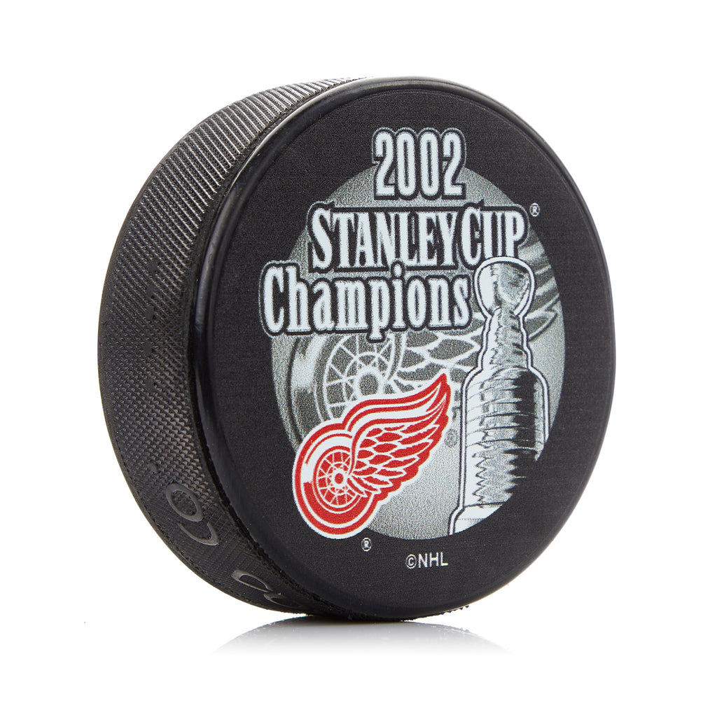 2002 Detroit Red Wings Stanley Cup Champions Souvenir Hockey Puck | AJ Sports.