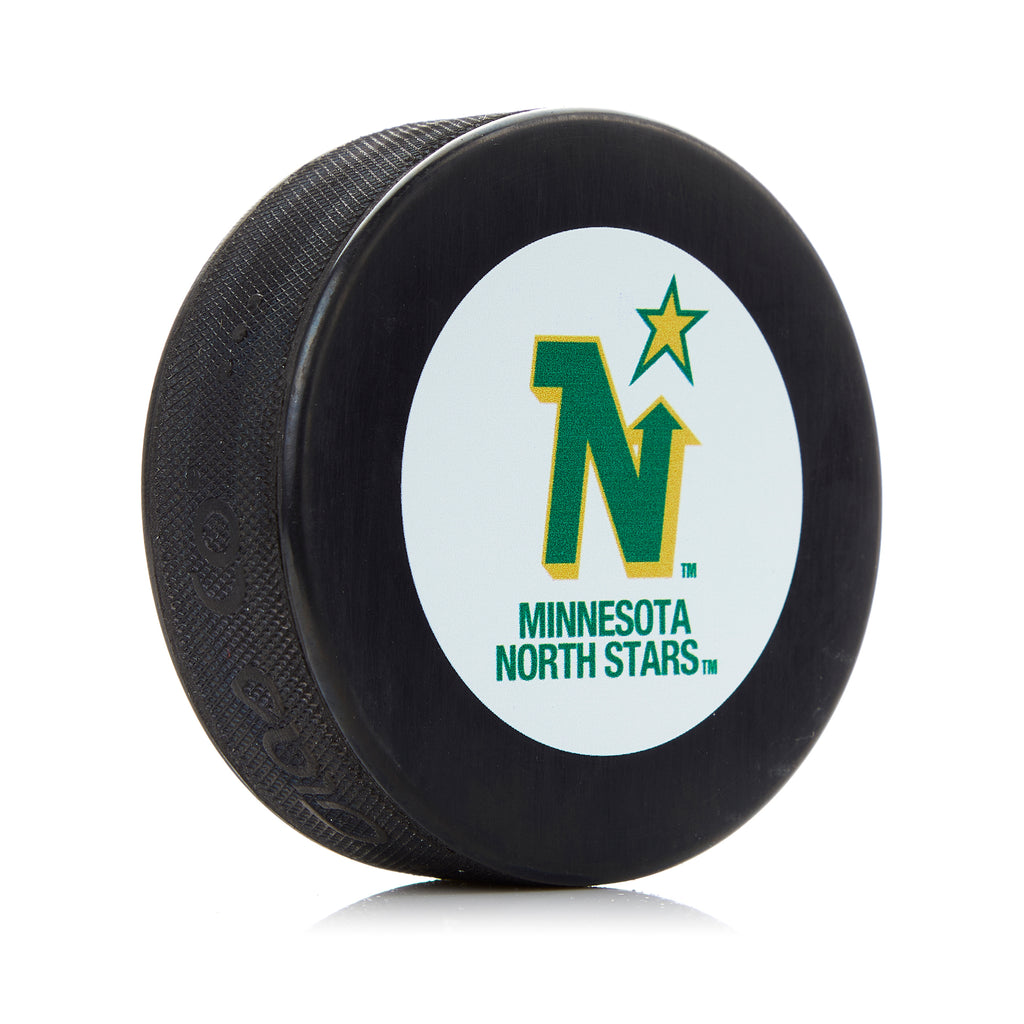 Minnesota North Stars Expansion Era Logo & Name Souvenir Hockey Puck | AJ Sports.
