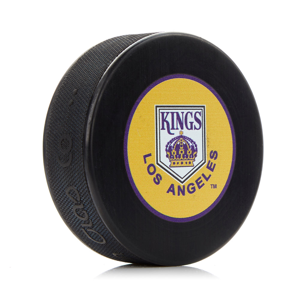 Los Angeles Kings Expansion Era Logo Souvenir Hockey Puck | AJ Sports.