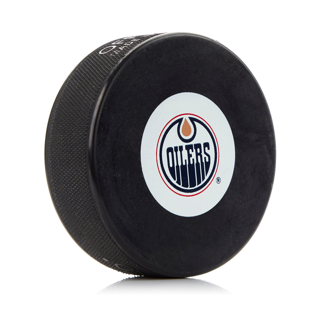 Edmonton Oilers Post-Dynasty Era Logo Souvenir Hockey Puck | AJ Sports.