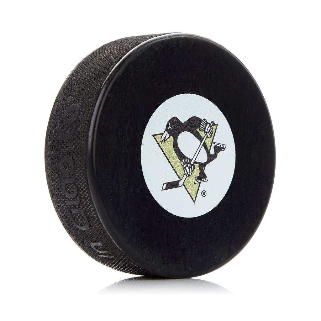 Pittburgh Penguins Second Stanley Cup Era Logo Souvenir Hockey Puck | AJ Sports.