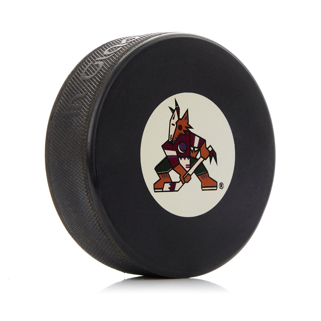 Phoenix Coyotes Relocation Era Logo Souvenir Hockey Puck | AJ Sports.