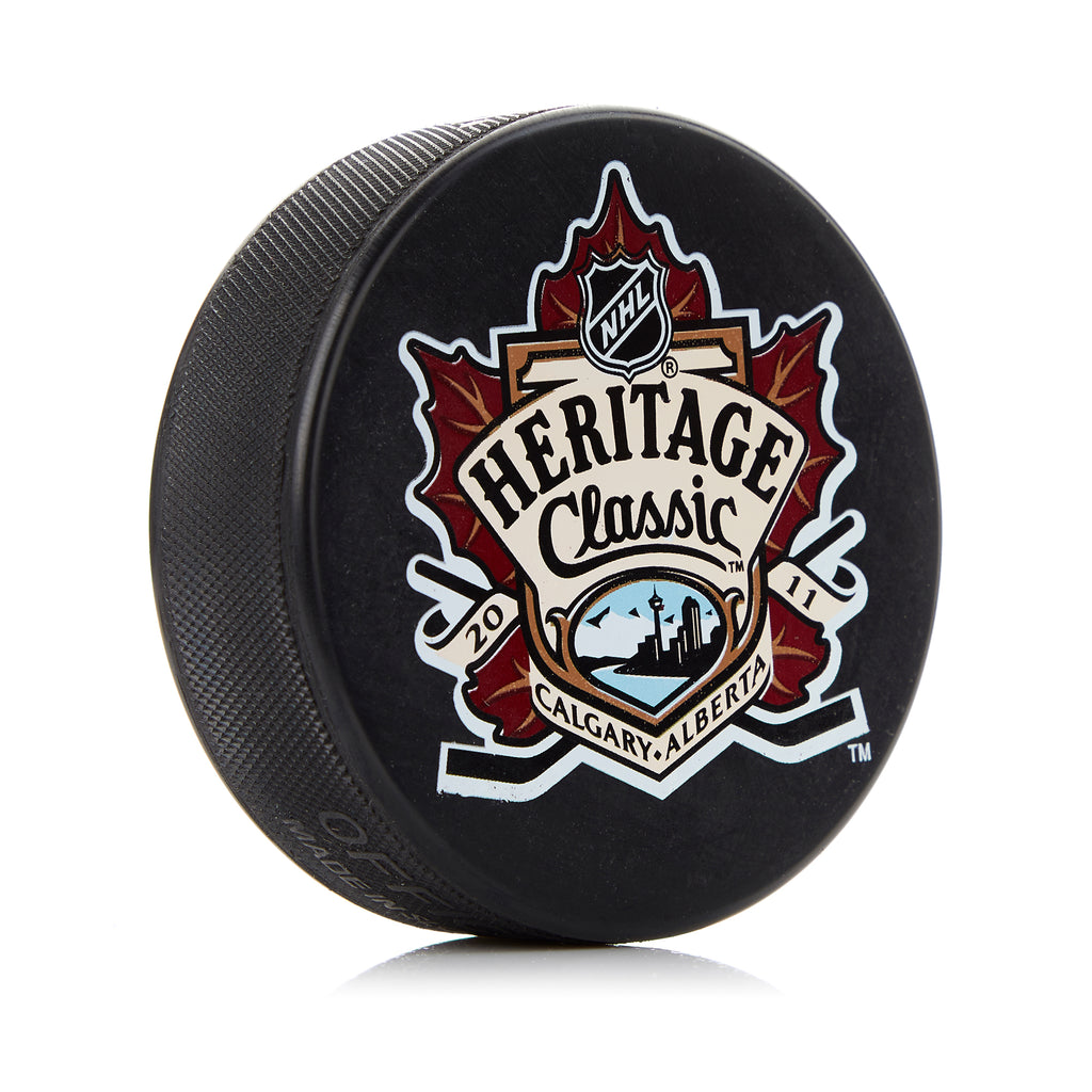 2011 Calgary Heritage Classic Souvenir Hockey Puck | AJ Sports.