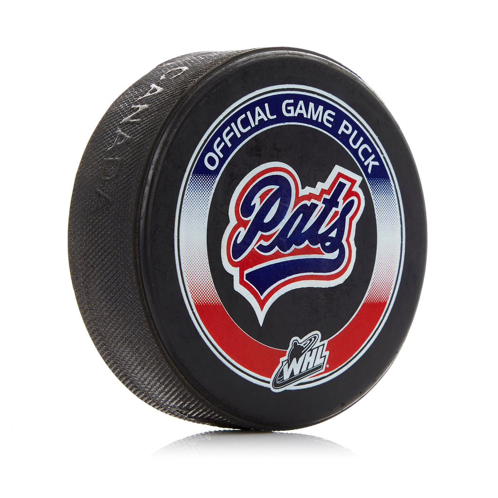Regina Pats Official WHL Game Model Hockey Puck | AJ Sports.