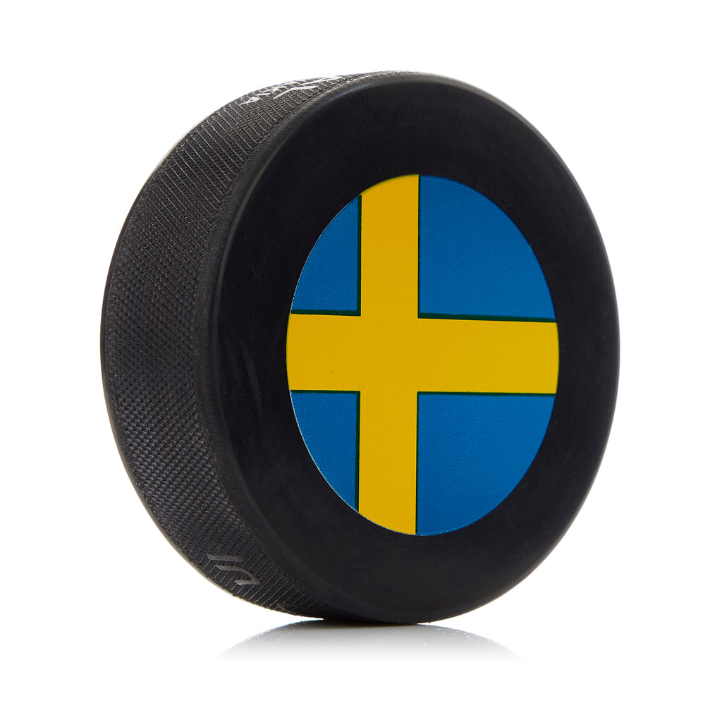 Sweden Flag Souvenir Hockey Puck | AJ Sports.
